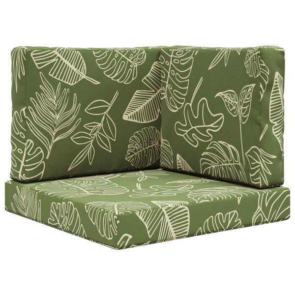 vidaXL Jastuk za vanjsku sofU 3 pcs Dizajn lista Poliester