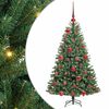 vidaXL Umjetno božićno drvce s nogom Zelena 120 cm PVC i metal