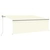vidaXL Automatska tenda s roletom i senzorom LED 4 x 3 m krem