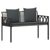 vidaXL Vanjske klupe 2 -Seater 116 x 56 x 75 cm poliratan