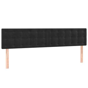 vidaXL Uzglavlja crna 200x5x78/88 cm bar&scaron;unasta