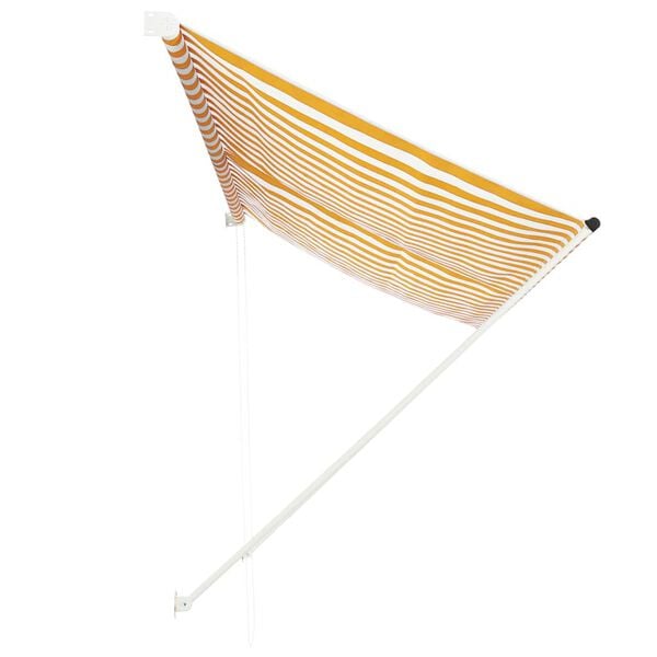 vidaXL Tenda na uvlačenje 300 x 150 cm žuto-bijela