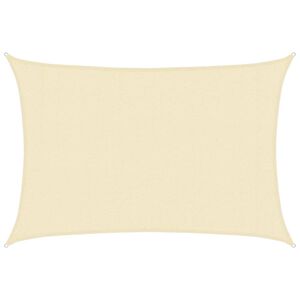 vidaXL Jedro za za&scaron;titu od sunca 160 g/m&sup2; krem 3 x 5 m HDPE