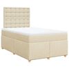 vidaXL Krevet s oprugama i madracem krem 120 x 200 cm od tkanine