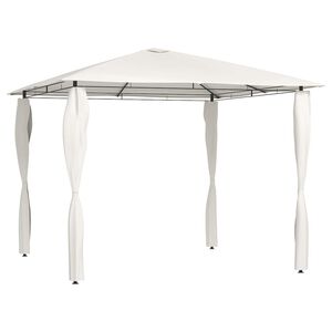 vidaXL Sjenica s navlakama za stupove 3 x 3 x 2,6 m krem 160 g/m&sup2;