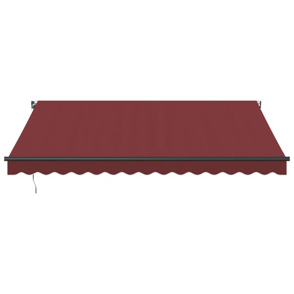vidaXL Tenda na ručno uvlačenje s LED svjetlima bordo 400 x 300 cm