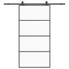 vidaXL Klizna vrata s okovima crna 102,5x205 cm ESG staklo