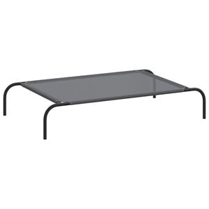 vidaXL Povi&scaron;eni krevet za pse sivi 110x65x20 cm tekstil i čelik