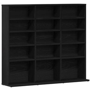 vidaXL Ormarić za CD-ove crni hrast 100x23x89,5 cm inženjerski drvo