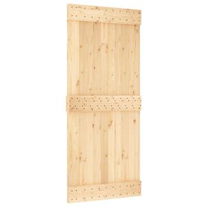 vidaXL Klizna vrata NARVIK Prirodna i crna 90 x 210 cm (213,5 cm)