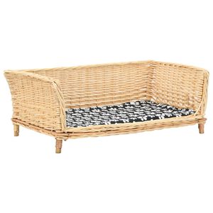 vidaXL Ko&scaron;ara za pse s jastukom 90 x 54 x 35 cm od prirodne vrbe