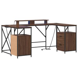 vidaXL Stol Smeđi hrast Konstruirano drvo 182 x 101 x 87,5 cm