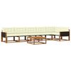 vidaXL Set vanjskih sofa s jastukom 7 pcs Prirodna i krem