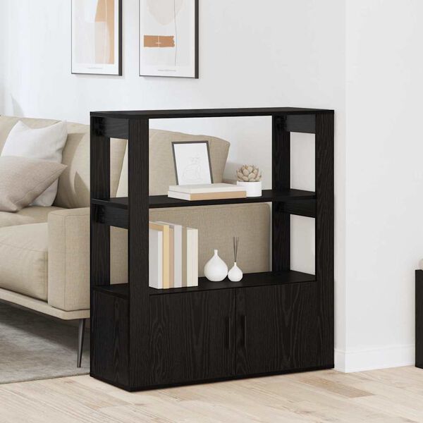 vidaXL Kreveta Crni hrast 30 x 80 x 90 cm Konstruirano drvo