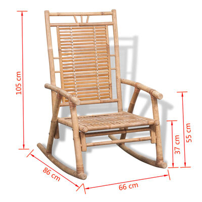 vidaXL Vrtna stolica za ljuljanje od bambusa