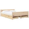 vidaXL Okvir za krevet s 4 ladice 140 x 200 cm od masivne borovine