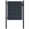 vidaXL Vrata za ogradu PVC i čelik 100x100 cm Antracit