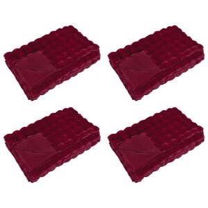 vidaXL Protuklizna deka od umjetnog zečjeg krzna Olite 4 kom. 8.1 kg