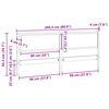 vidaXL Uzglavlje Ostalo Bijelo 200 cm Masivna borovina