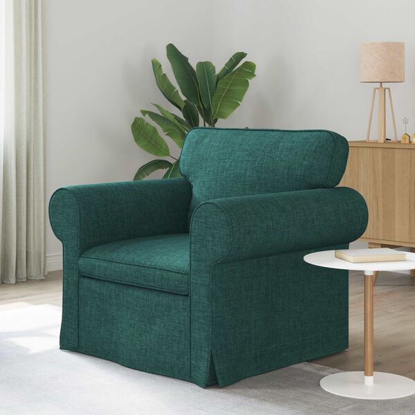 vidaXL Sofa Tamnozelena