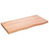 vidaXL Kupaonska radna ploča svjetlosmeđa 100x50x(2-6) cm masivno drvo