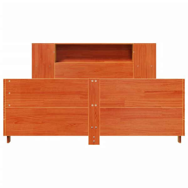 vidaXL Okvir kreveta bez madraca voštano smeđi 120x200 cm od borovine