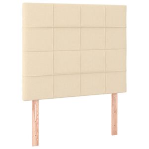 vidaXL Uzglavlje krem boje 80x5x118/128 cm tkanina