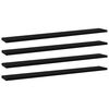 vidaXL Police za knjige 4 kom crne 80 x 10 x 1,5 cm od iverice