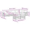 vidaXL Set vanjskih sofa s jastukom 8 pcs Prirodna i svijetlo siva
