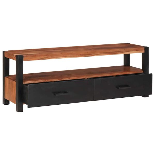 vidaXL Ormar za medije s ladicama Smeđa Masivno bagremovo drvo