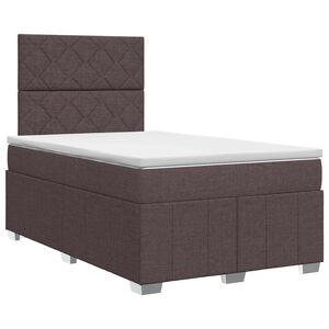 vidaXL Boxspring krevet s madracem Tamno smeđa 120 x 190 cm Tkanina