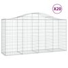 vidaXL Lučne gabionske ko&scaron;are 20kom 200x50x100/120cm pocinčano željezo