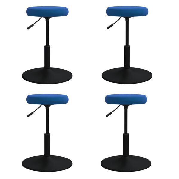 vidaXL Blagovaonske stolice 4 kom plave bar&scaron;unaste