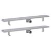 vidaXL Linearni odvod za tu&scaron; 2 kom valoviti 930 x 140 mm čelični
