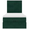 vidaXL Okvir kreveta s madracima tamnozeleni 90x200cm bar&scaron;unasti