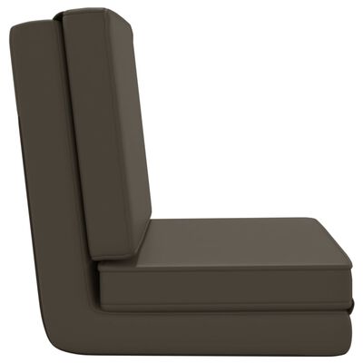 vidaXL Sklopiva podna stolica od umjetne kože antracit