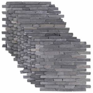 vidaXL Mozaik pločice Siva 30 x 30 cm Mramor