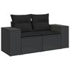 vidaXL 11-dijelni set vrtnih sofa od poliratana s jastucima crni