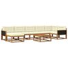vidaXL Set vanjskih sofa s jastukom 8 pcs Prirodna i krem