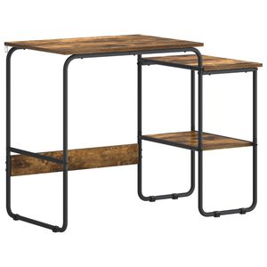 vidaXL Stol s pohranom Dimljeni hrast 100 x 50 x 75 cm