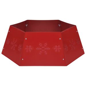 vidaXL Podloga za božićno drvce crvena &Oslash; 68 x 25 cm