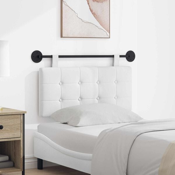 vidaXL Držeće uzglavlje Zidne Bijeli 100 x 55 x 5 cm tkanina