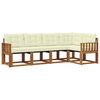 vidaXL Set vanjskih sofa s jastukom 5 pcs Prirodna i krem