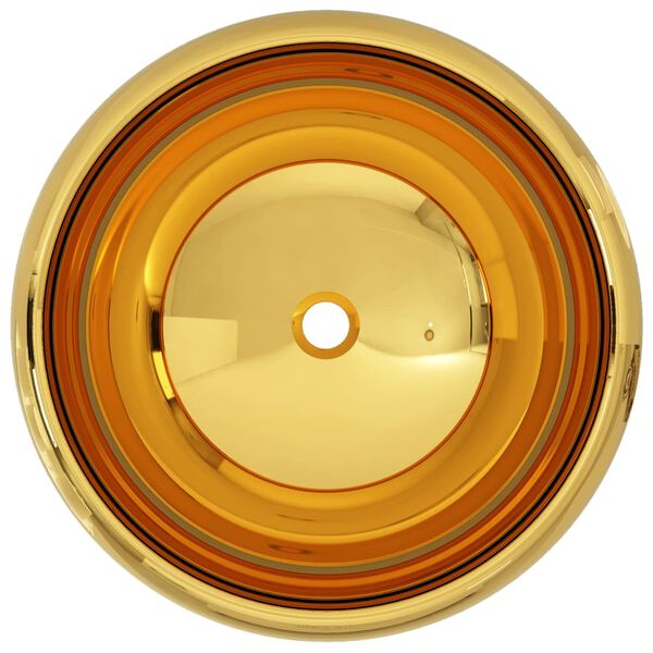 vidaXL Umivaonik 40 x 15 cm keramički zlatni