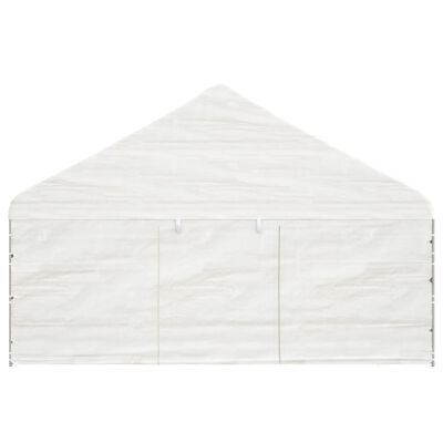 vidaXL Sjenica s krovom bijela 4,46 x 5,88 x 3,75 m polietilen