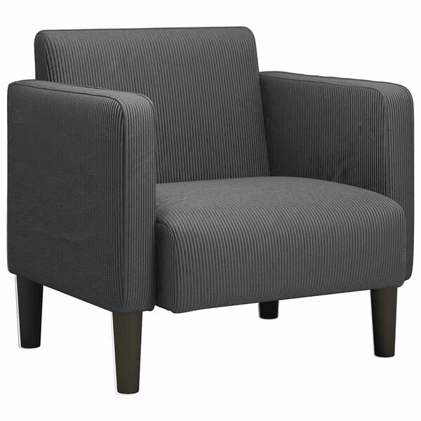 vidaXL Sofa fotelja s naslonima za ruke tamno siva 54 cm