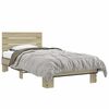 vidaXL Okvir za krevet boja hrasta 75x190 cm konstruirano drvo i metal