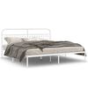 vidaXL Metalni okvir za krevet s uzglavljem bijeli 193x203 cm