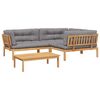 vidaXL 4-dijelni set vrtnih sofa od paleta s jastucima od drva bagrema