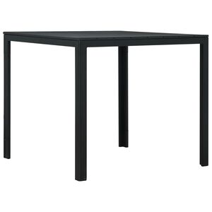 vidaXL Stolić za kavu crni 78 x 78 x 74 cm HDPE s izgledom drva
